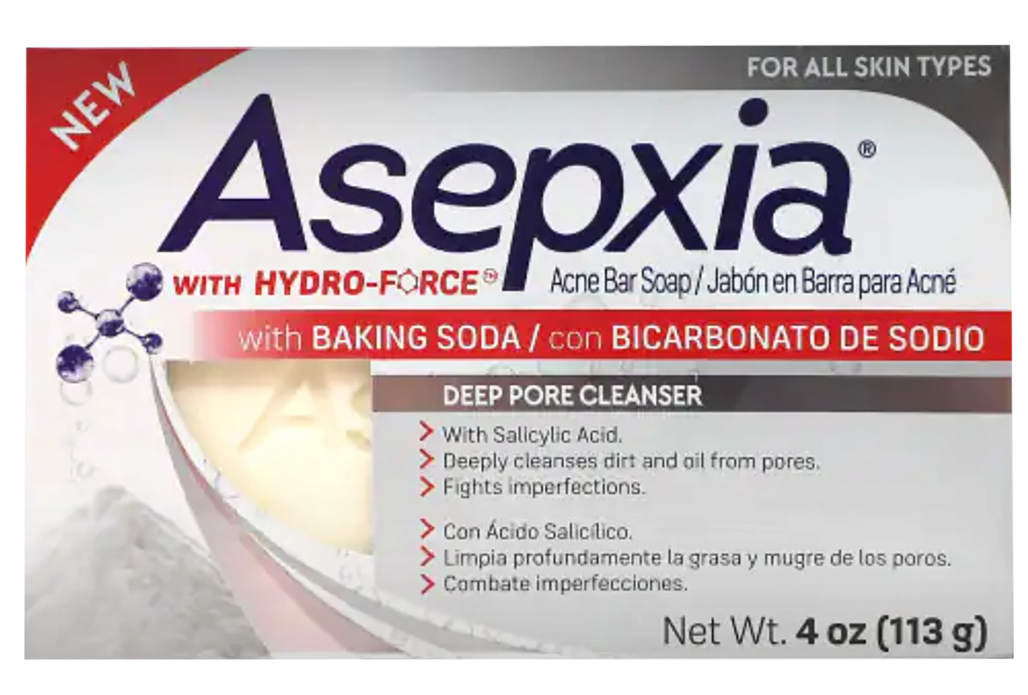 Asepxia bicarbonato de sodio Jabon