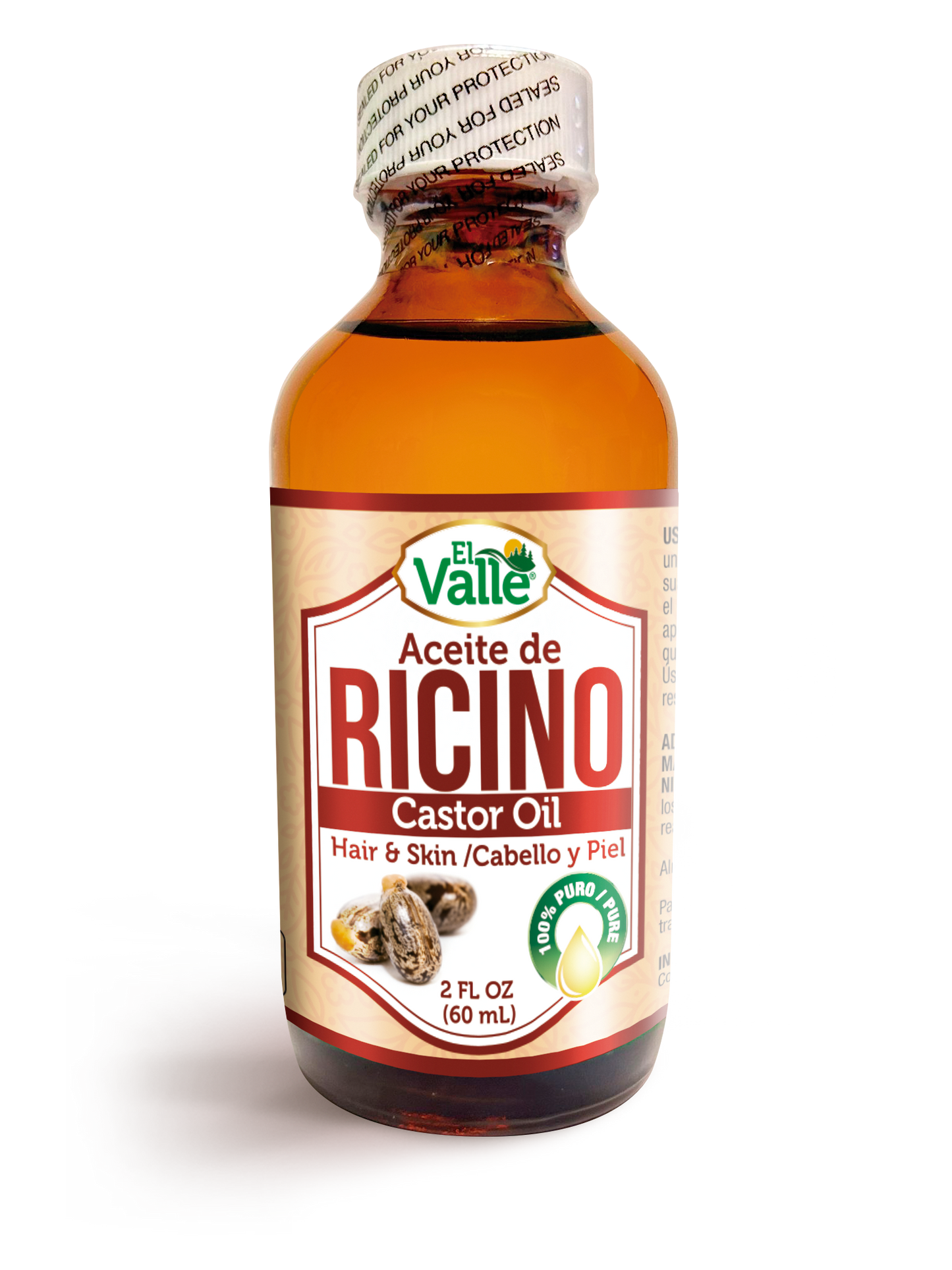 PH El Valle Castor Oil 2oz
