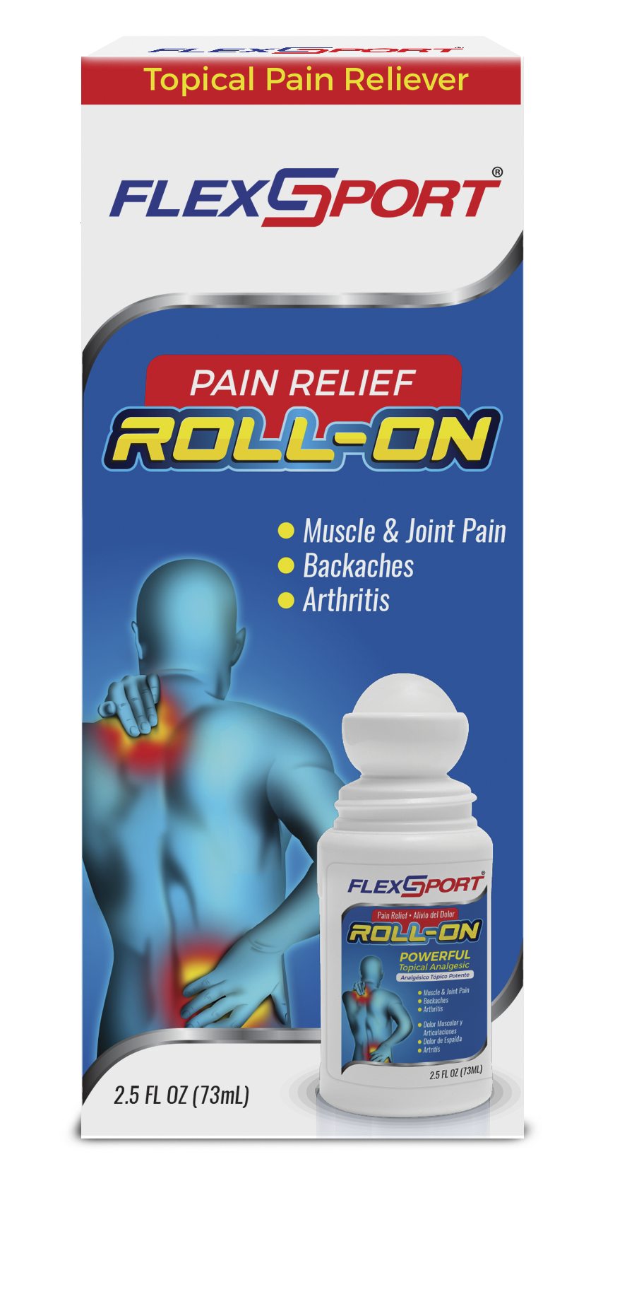 Flexsport® Crema Analgésica Tópica Roll-On 2.5 Fl Oz (73 Ml)