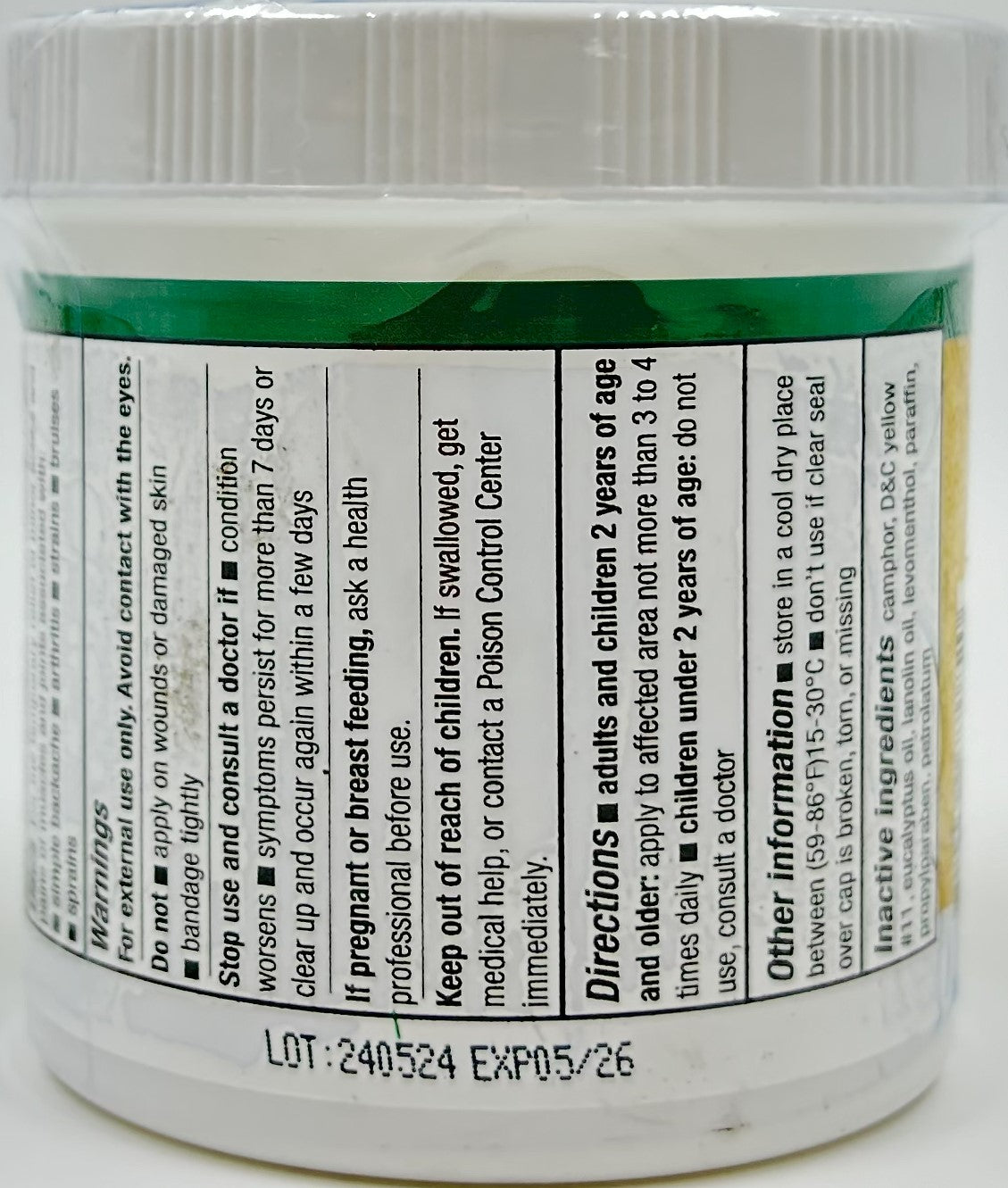 Unguento milagroso back