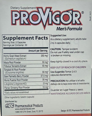 Provigor For Men 60 Cápsulas