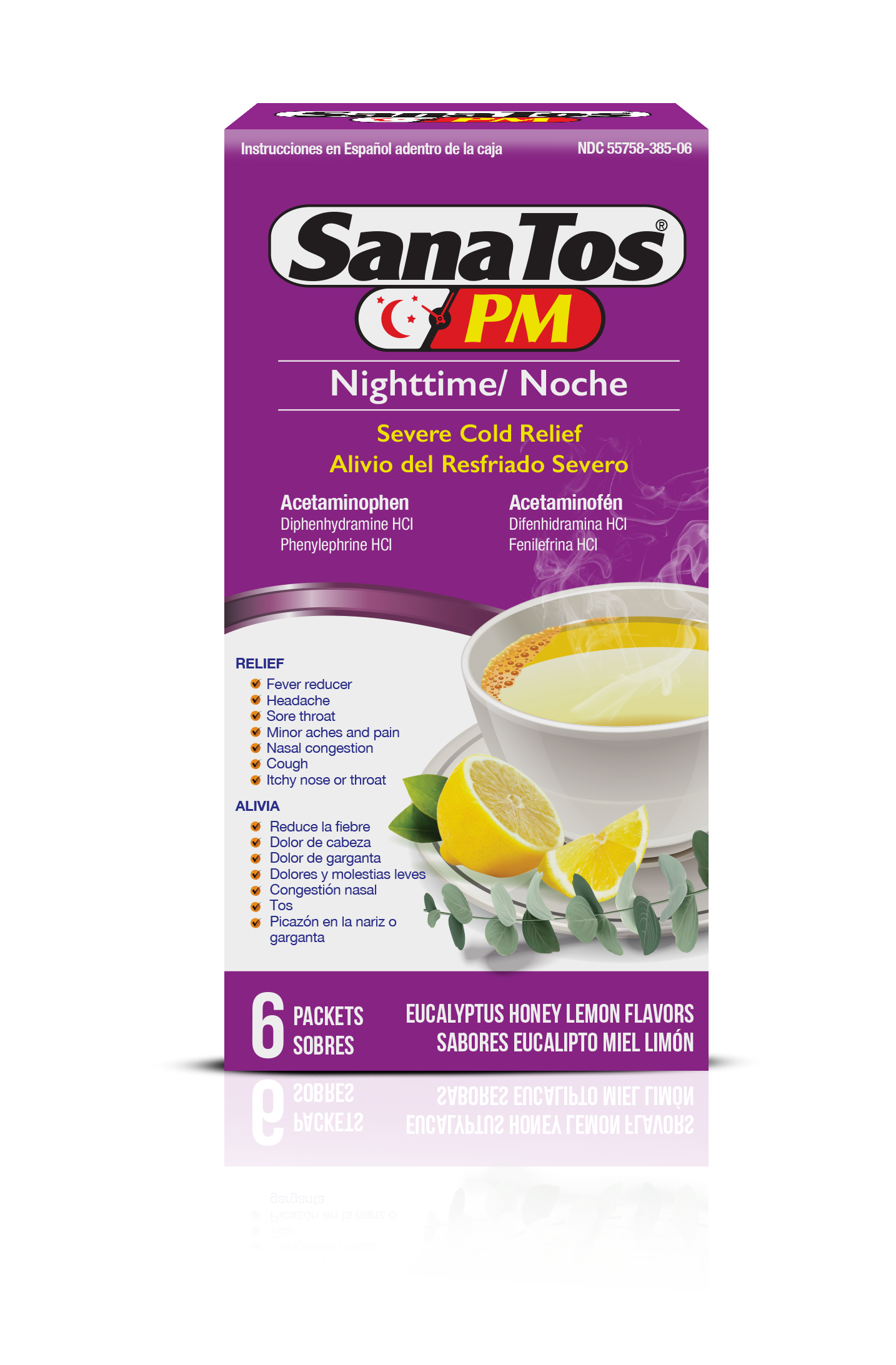 Sanatos night tea 6 packs lemon honey