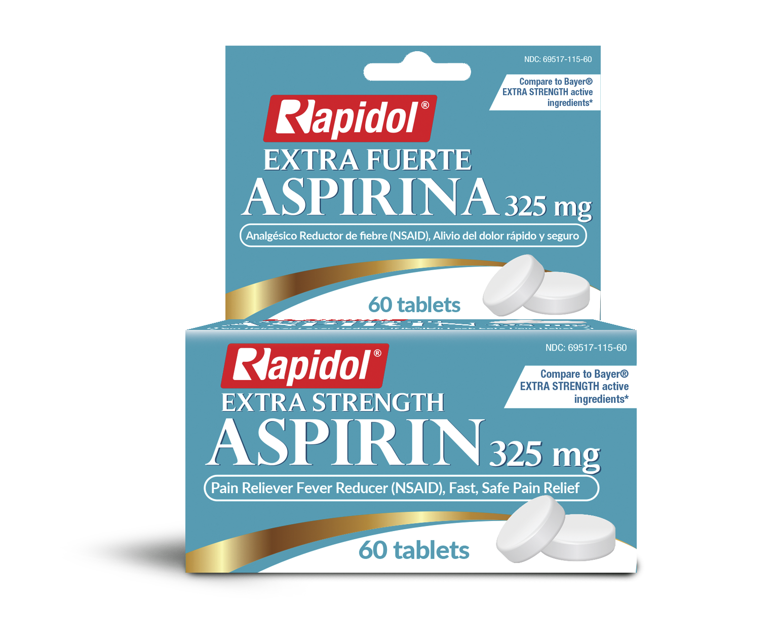 Rapidol® Aspirina 325 Mg 60 Tabletas
