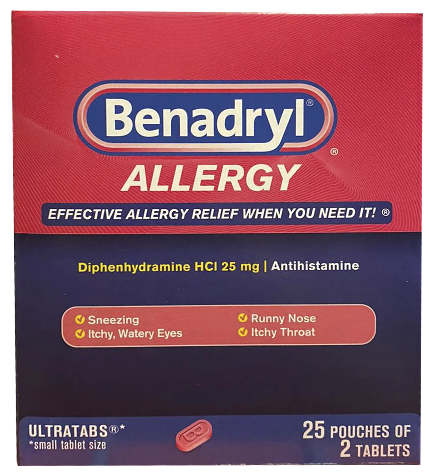 Benadryl allergy display 25*2