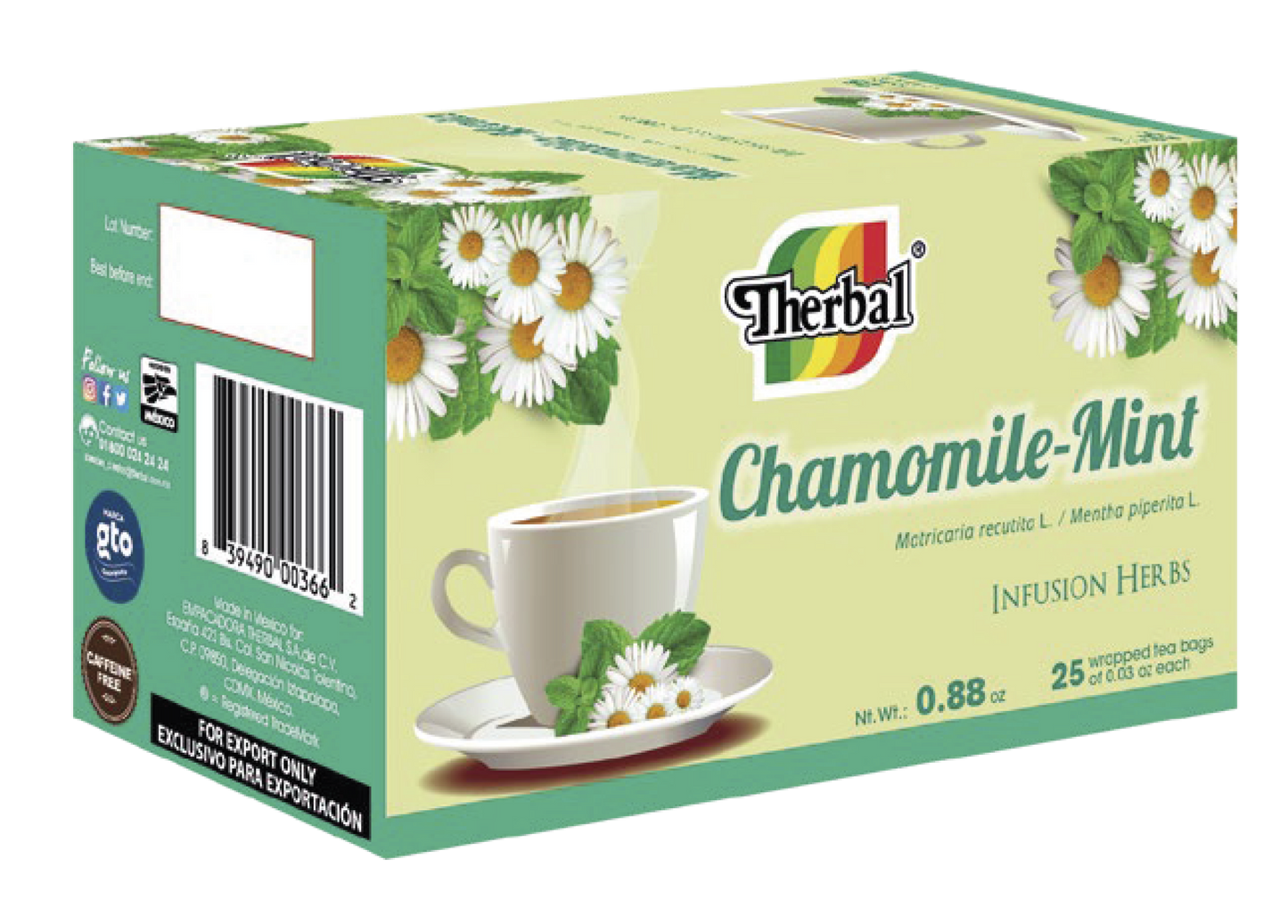 Therbal Te Manzanilla Mentha (Mint) 25Ct