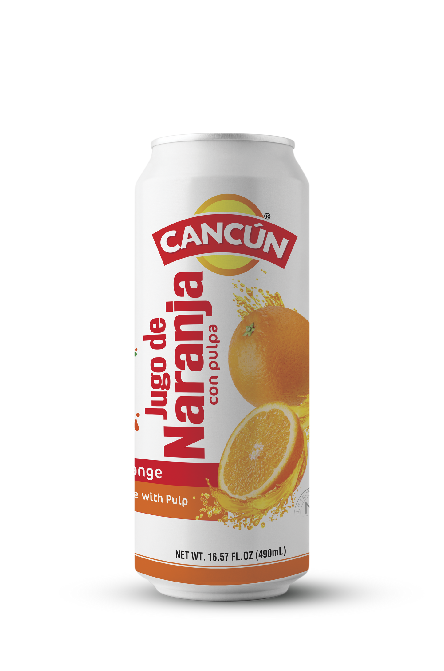 Jugo cancun de naranja 24pz de 490 ml