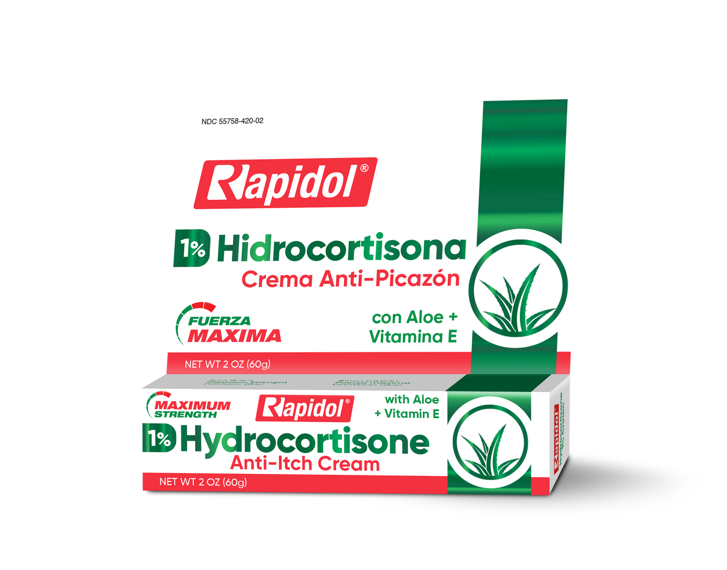 Rapidol Hidrocortisona con Aloe Vera 2oz