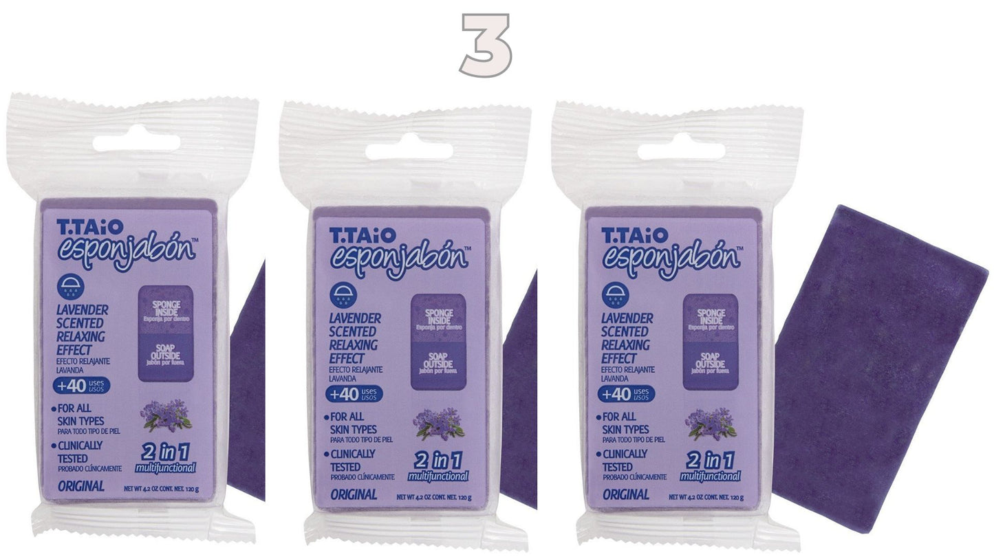 3sponjabon de lavanda