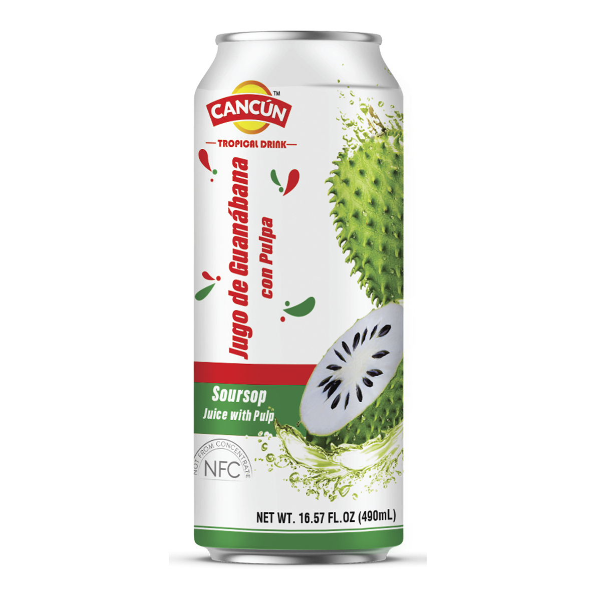 Cancun jugo de guanabana 24pc de 490ml