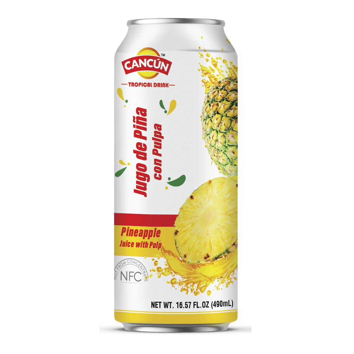 Jugo cancun de piña 24 pc de 490ml