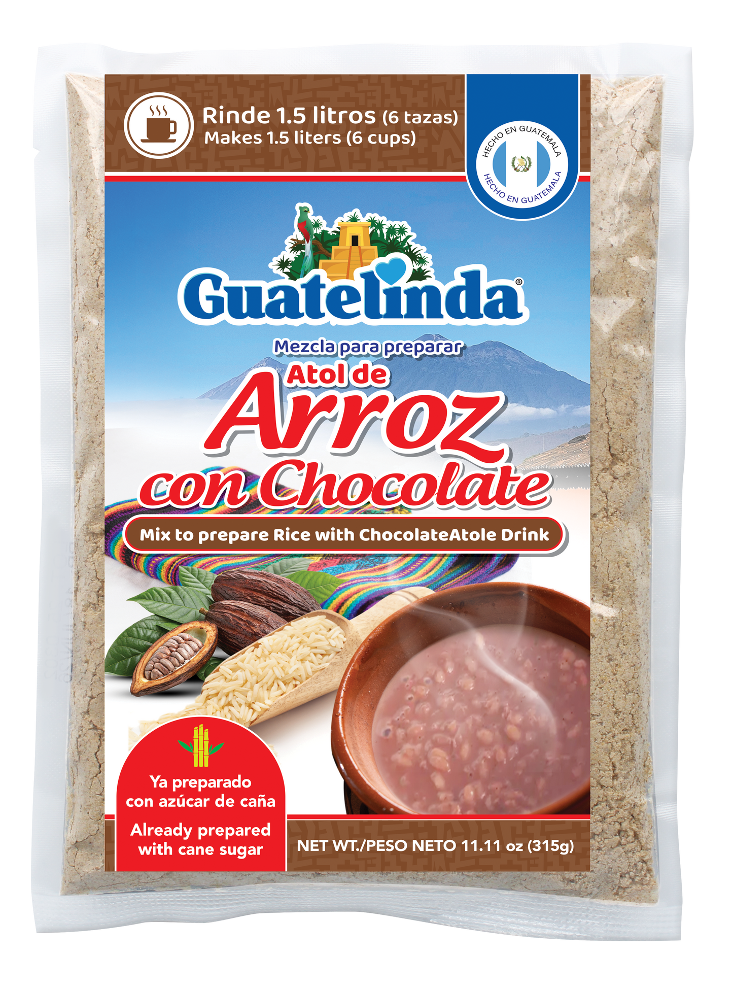 Guatelinda arroz con chocolate 315G x12