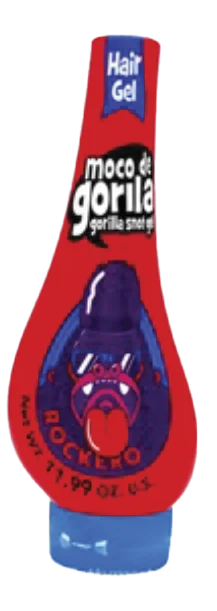 Gel moco de gorilla rockero rojo