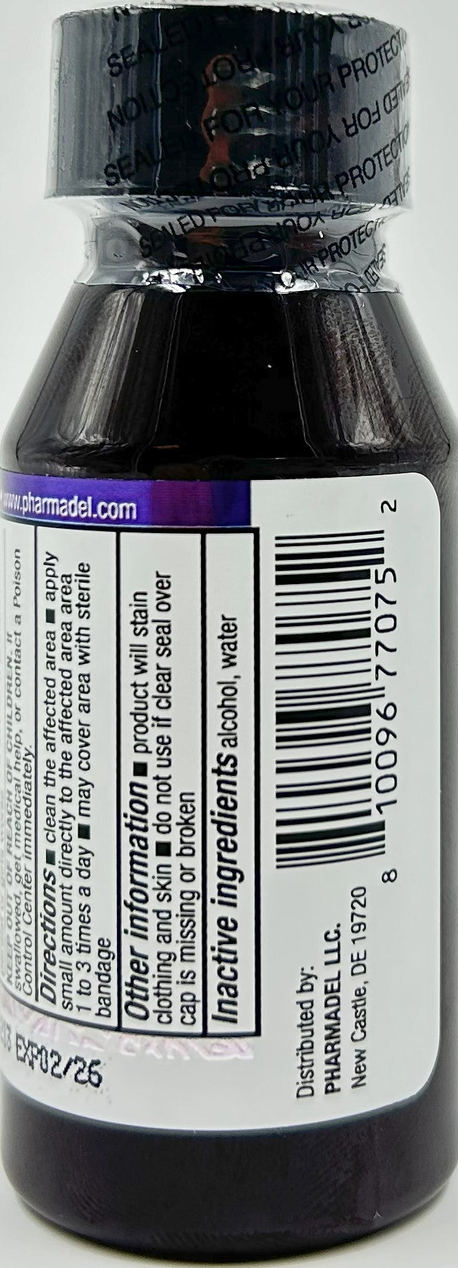 Ph gentian violeta 1% 30ml back