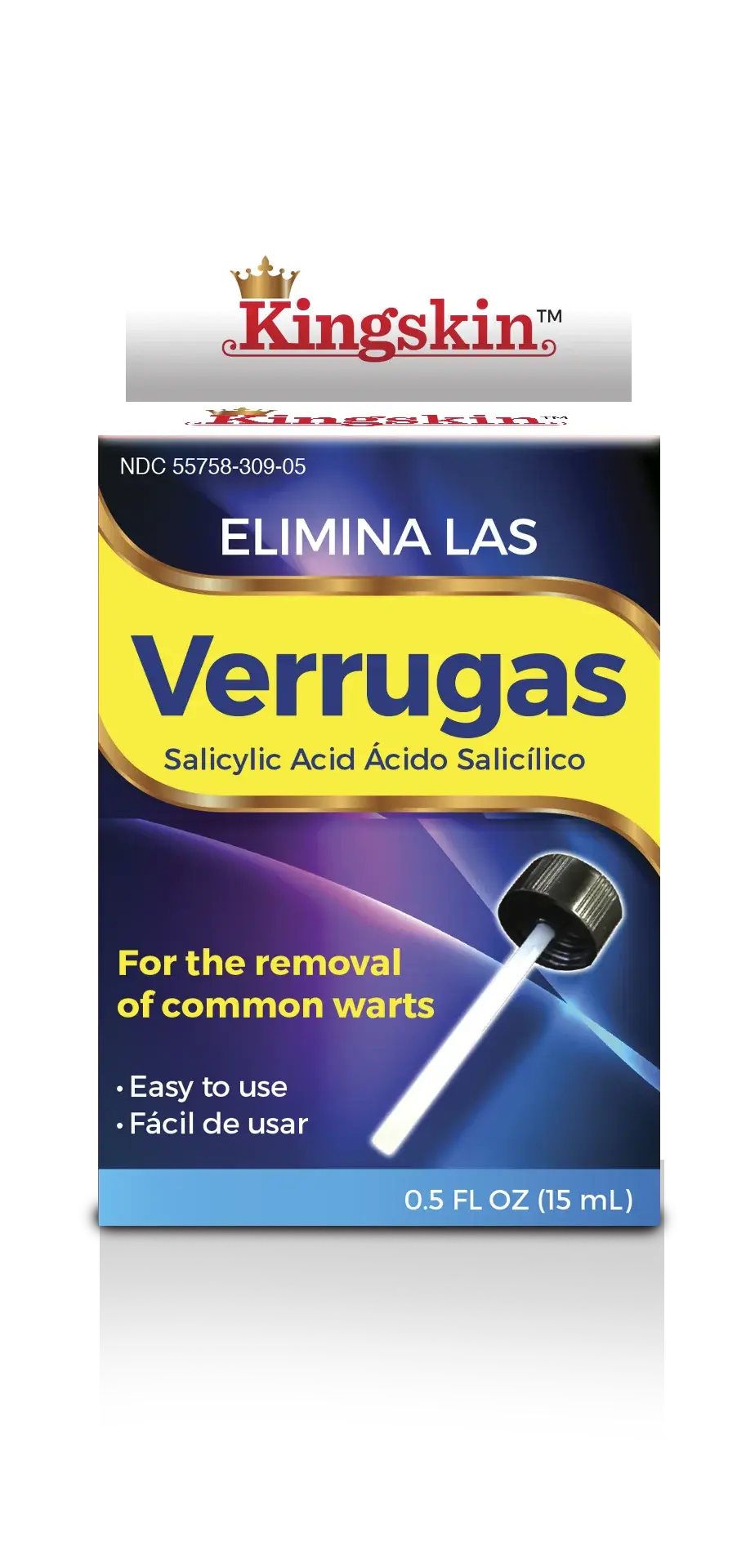 Kingskin Elimina Verrugas/Kingskin Wart Remover 0.5 Fl Oz (15 Ml)