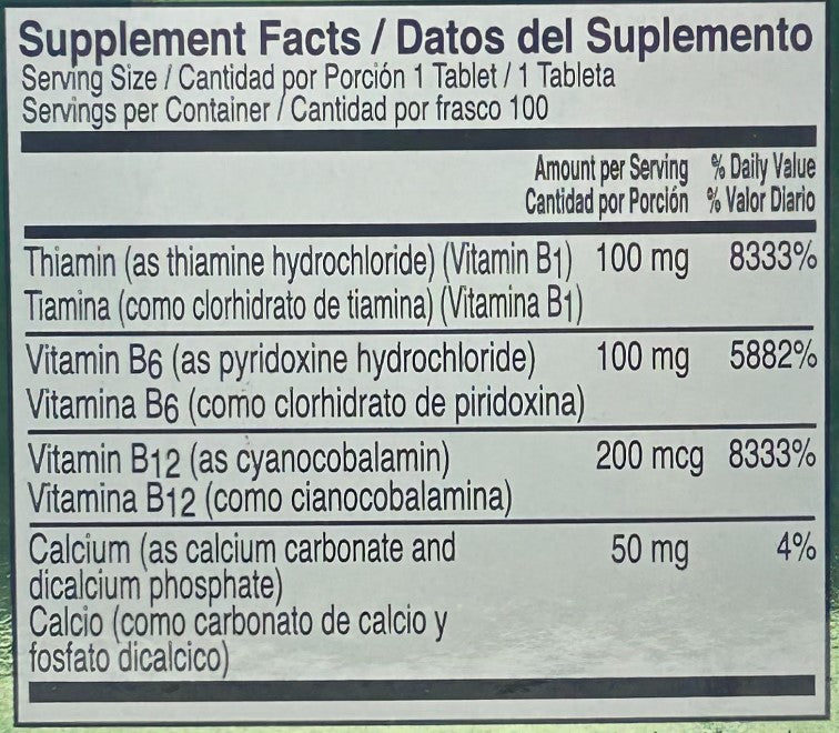 Neurobion x100 suplementos