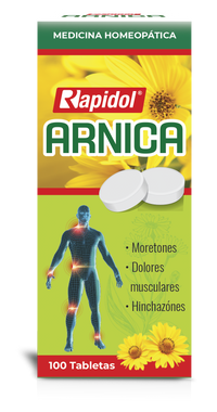 Rapidol® Árnica Tabletas 100Cáps. Medicina Homeopática