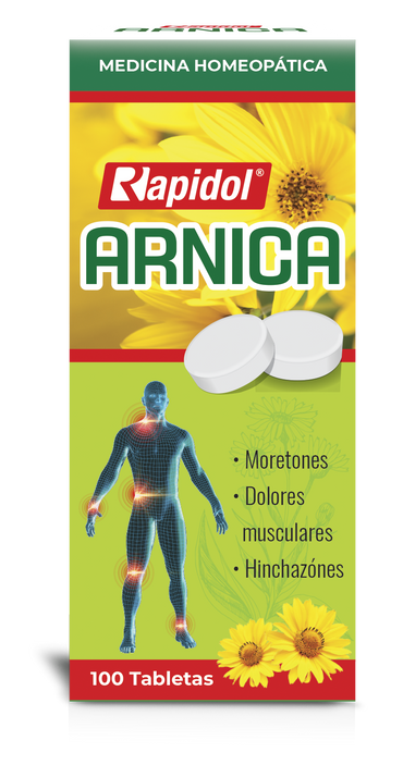 Rapidol® Árnica Tabletas 100Cáps. Medicina Homeopática