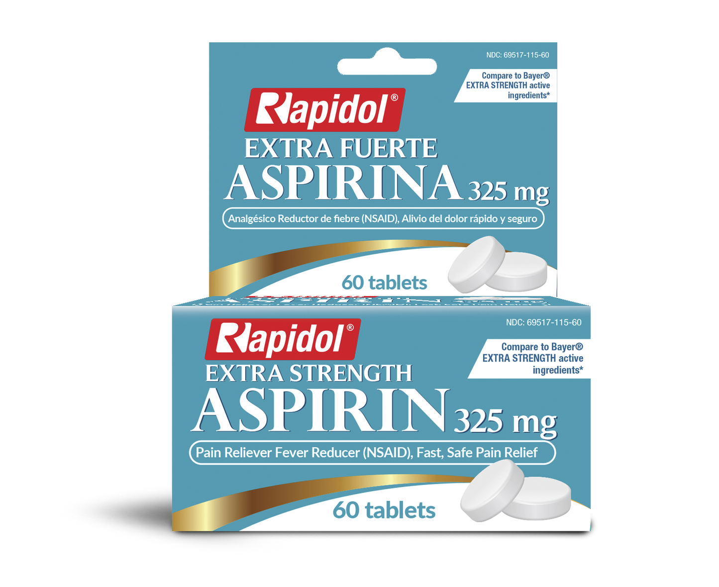 Rapidol® Aspirina 325 Mg 60 Tabletas