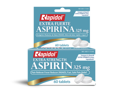 Rapidol® Aspirina 325 Mg 60 Tabletas