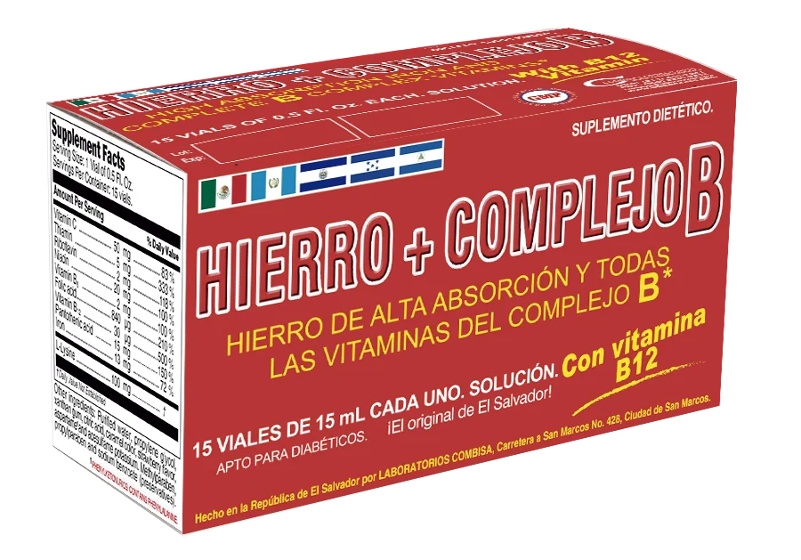 Hierro mas Complejo B 15ml 15 Viales