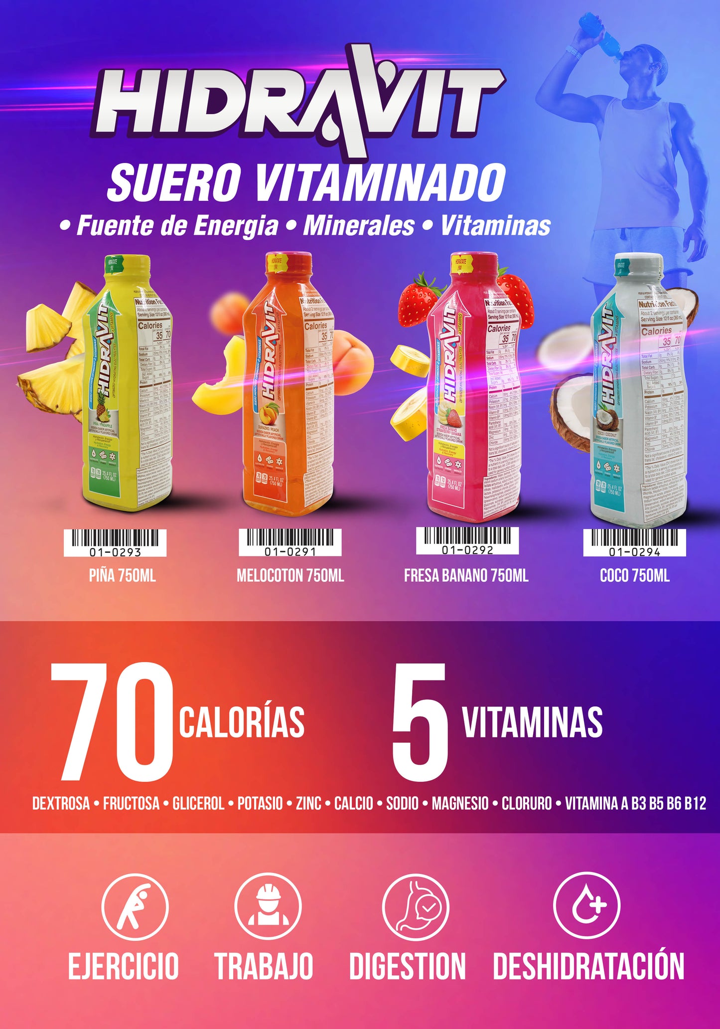 Post de informacion de los 4 sabores y Beneficios de hidravit